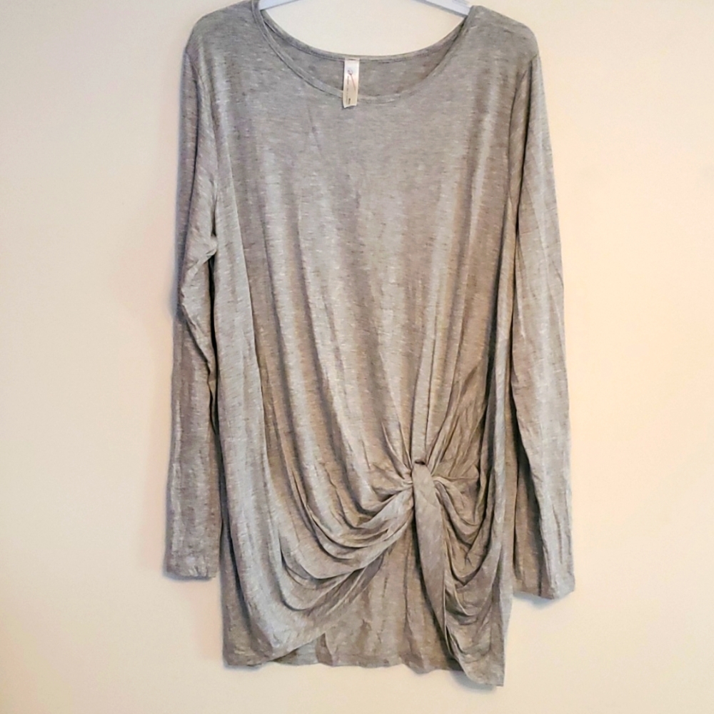 Gray Knot Top